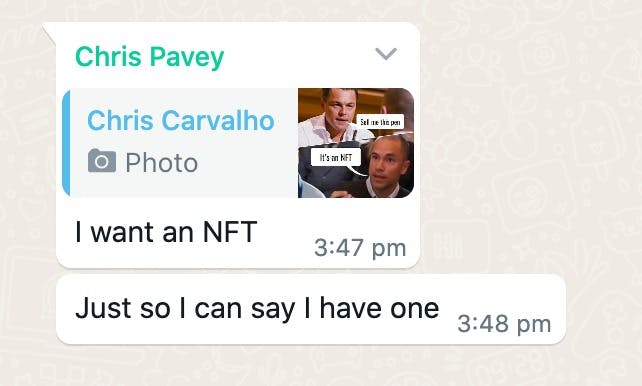 [MINTED] Chris wants an NFT